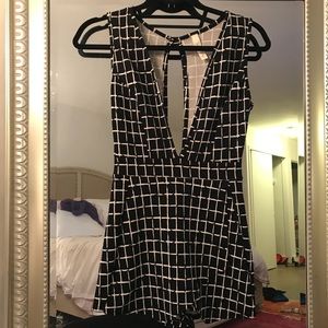 Sexy Black & White Romper
